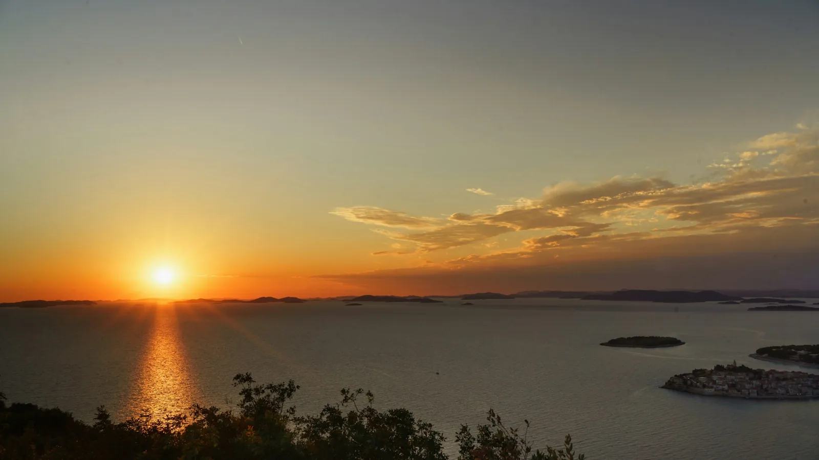 Solnedgång vid Primošten