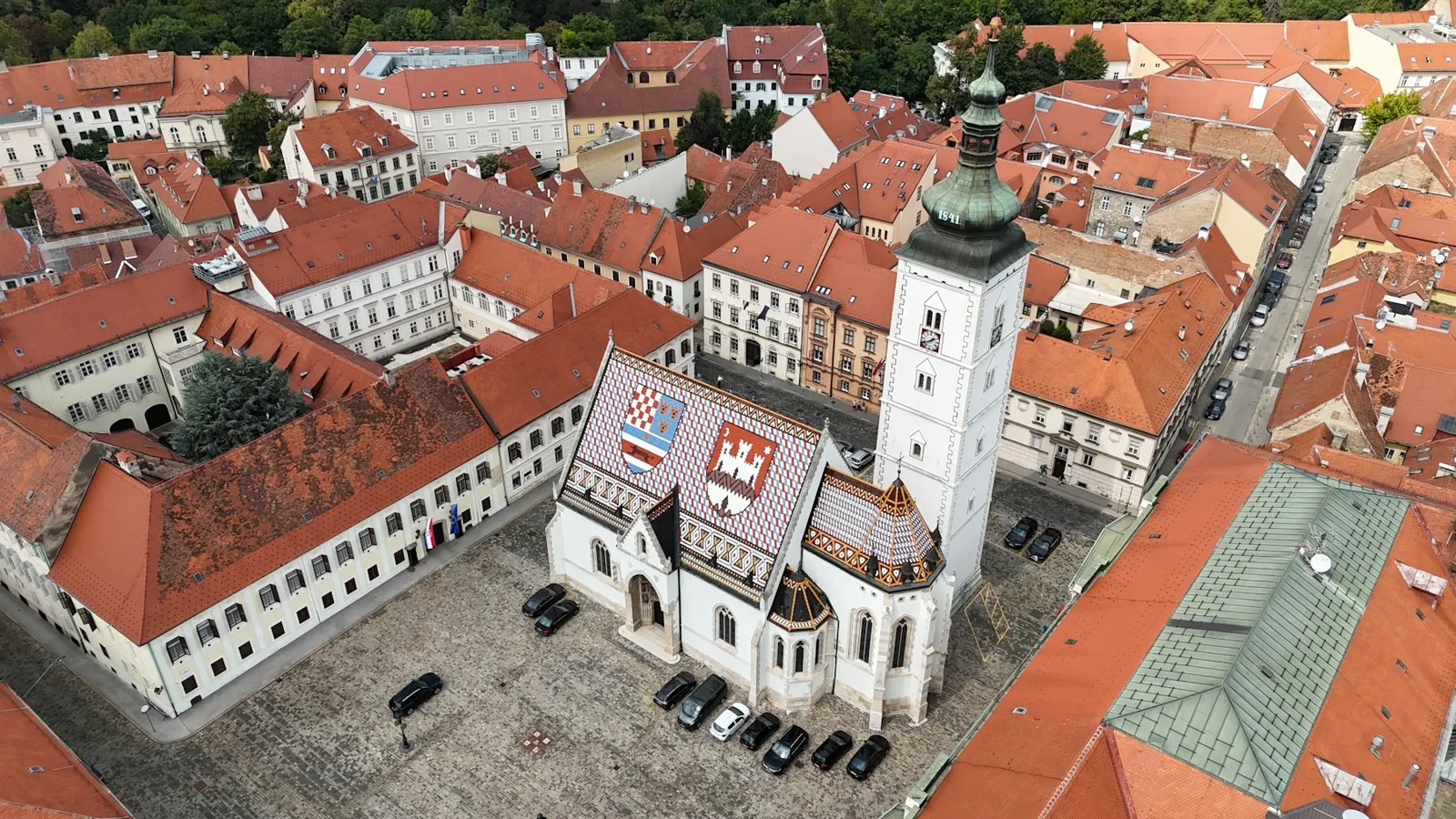 Zagreb sedd från luften