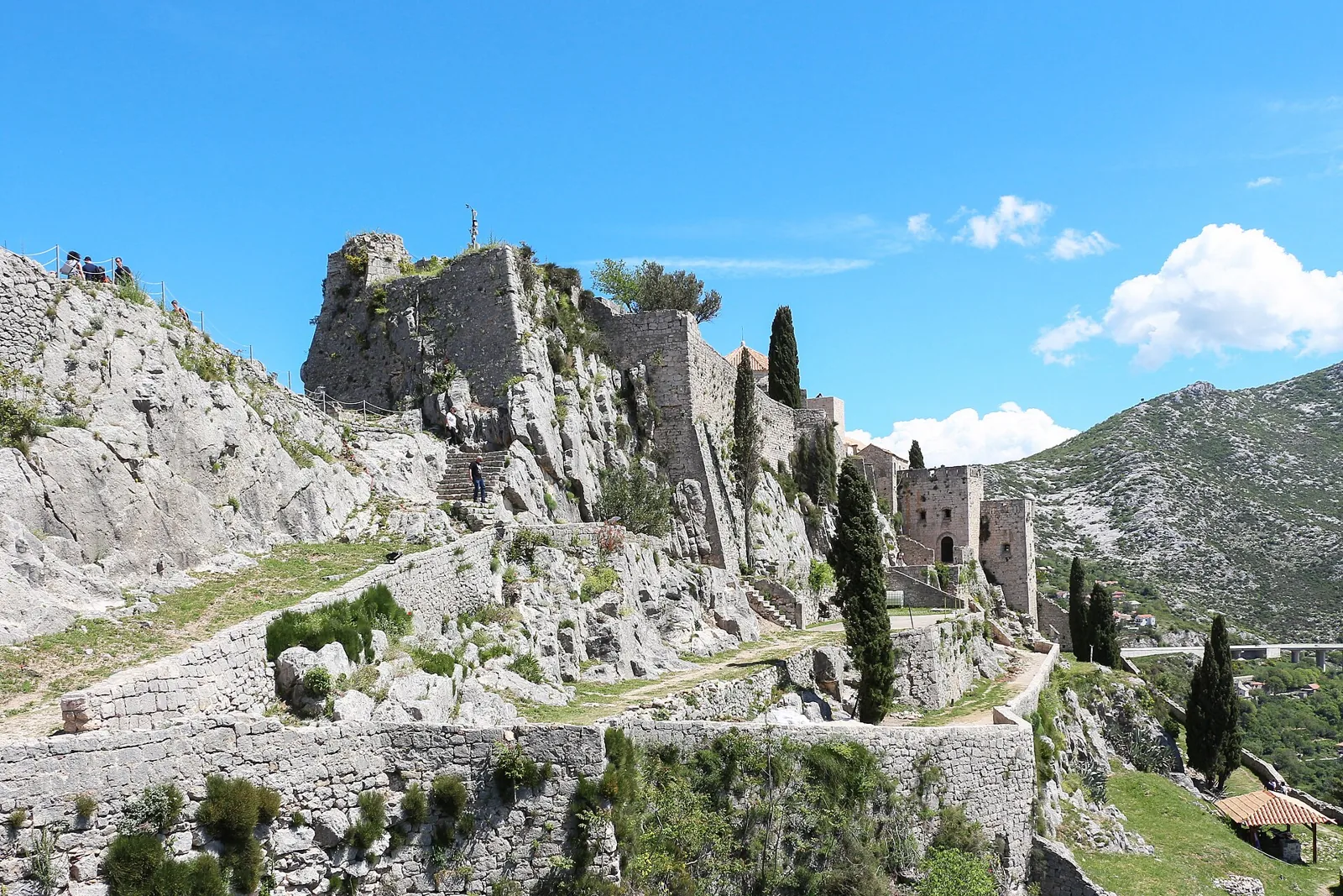 Klis fästning i bergslandskapet