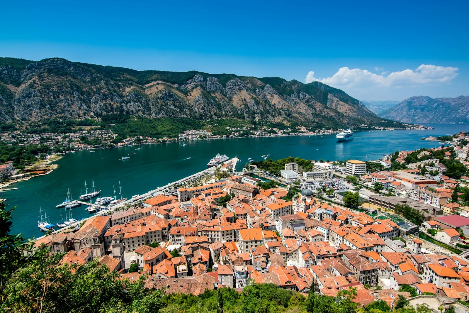 Kotor och bukten i Montenegro