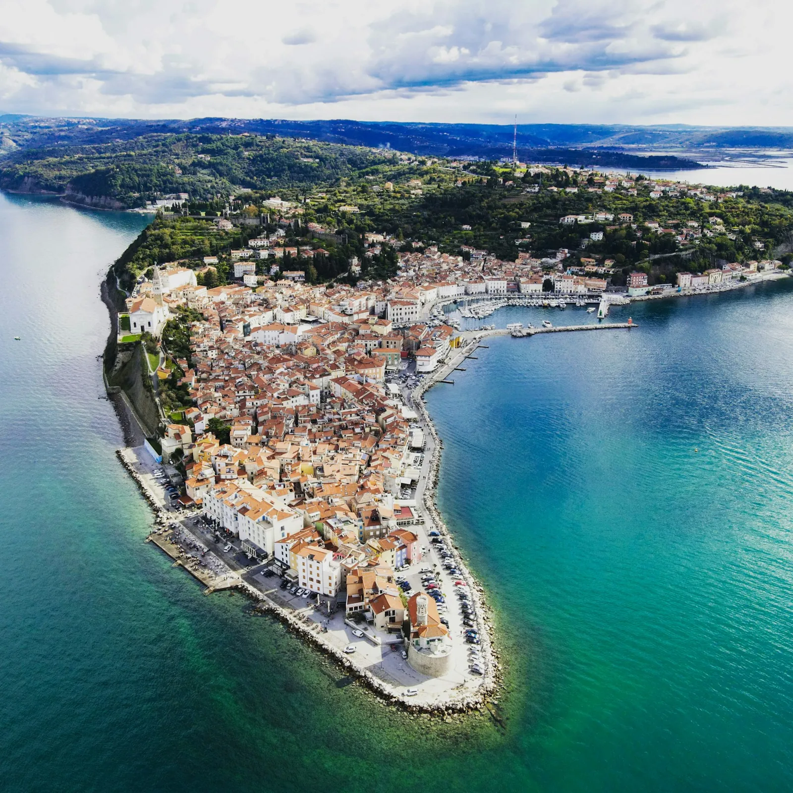Piran på Sloveniens kust