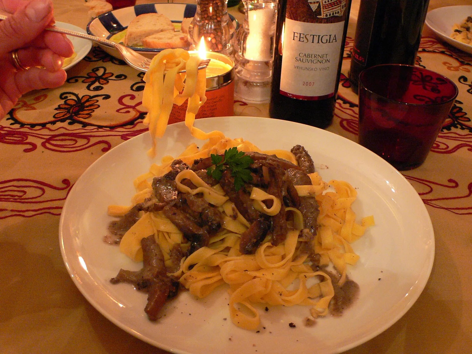 Tryffelpasta och vin i Istrien
